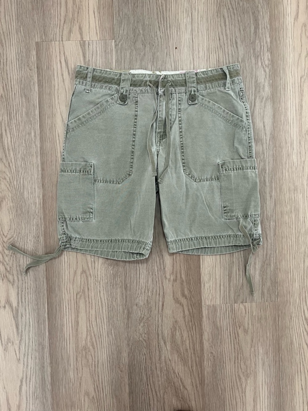 Limited Too Olive Green Cargo Shorts Y2K Girls Size 10.5